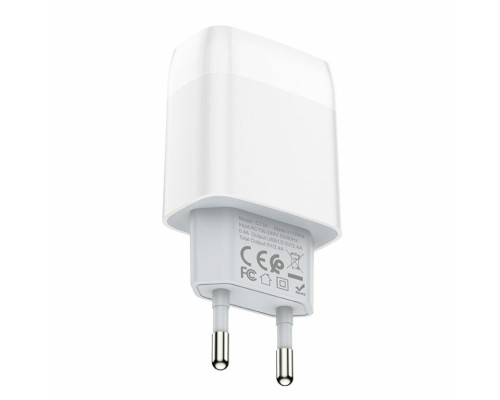 Мережевий зарядний пристрій HOCO C73A Glorious dual port charger White