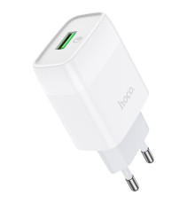 Мережевий зарядний пристрій HOCO C72Q Glorious single port QC3.0 charger 18W White