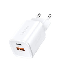 Мережевий зарядний пристрій CHAROME C11 Pure PD+QC 3.0 30W Charger White