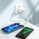 Мережевий зарядний пристрій HOCO C102A Fuerza QC3.0 four-port charger set(Micro) 18W White