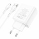 Мережевий зарядний пристрій HOCO C102A Fuerza QC3.0 four-port charger set(Type-C) White