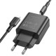 Мережевий зарядний пристрій BOROFONE BA71A Power single Port PD20W charger set(C to iP) Black