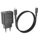 Мережевий зарядний пристрій BOROFONE BA71A Power single Port PD20W charger set(C to iP) Black