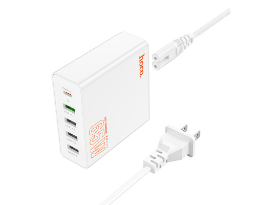 Мережевий зарядний пристрій HOCO C114A Vision PD65W five-port(1C4A) charger White