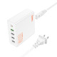 Мережевий зарядний пристрій HOCO C114A Vision PD65W five-port(1C4A) charger White