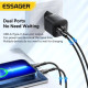 Мережевий зарядний пристрій Essager Camber 20W GaN travel Phone Charger A+C EU black (ECTAC-HMB01-P)