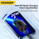 Мережевий зарядний пристрій Essager Camber 20W GaN travel Phone Charger A+C EU black (ECTAC-HMB01-P)