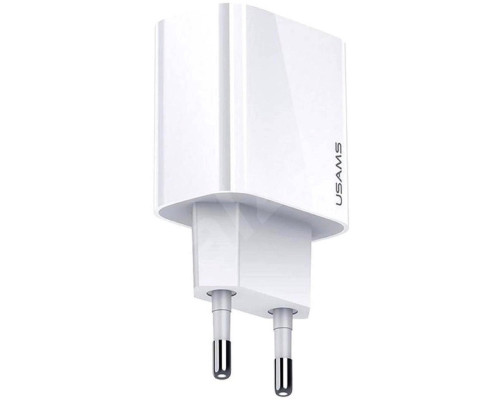 Мережевий зарядний пристрій Usams US-CC083 T22 Single USB QC3.0 Travel Charger (EU) White