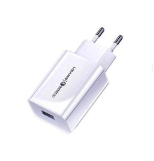 Мережевий зарядний пристрій Usams US-CC083 T22 Single USB QC3.0 Travel Charger (EU) White