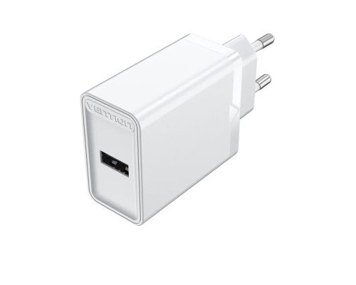 Зарядний пристрій Vention 1-port USB Wall Charger(12W) EU-Plug White (FAAW0-EU)