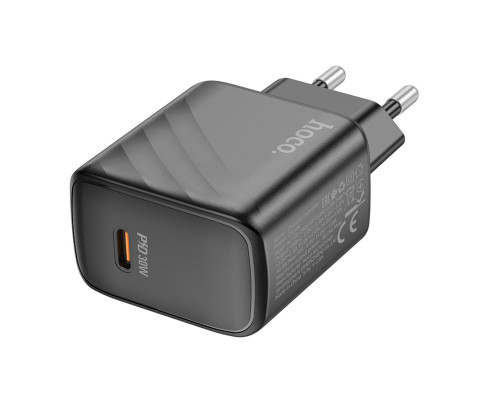 Мережевий зарядний пристрій HOCO CS22A Value single port PD30W charger Black