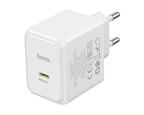 Мережевий зарядний пристрій HOCO CS13A Ocean single port PD20W charger White