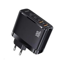 Мережевий зарядний пристрій USAMS-UC Fast Charger Kit -UC Series (T44 100W 4 Ports GaN Fast Charger (EU)+ SJ524 U71 C To C 100W PD Cable 1.2m)