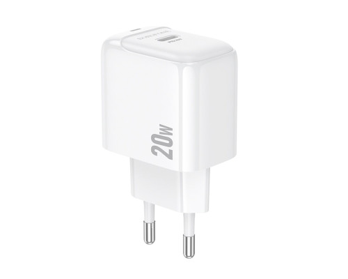 Мережевий зарядний пристрій BOROFONE BAS43A Potential single-port PD20W charger(EU) White