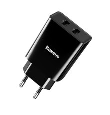 Мережевий зарядний пристрій Baseus Speed Mini Dual U Charger 10.5W Black