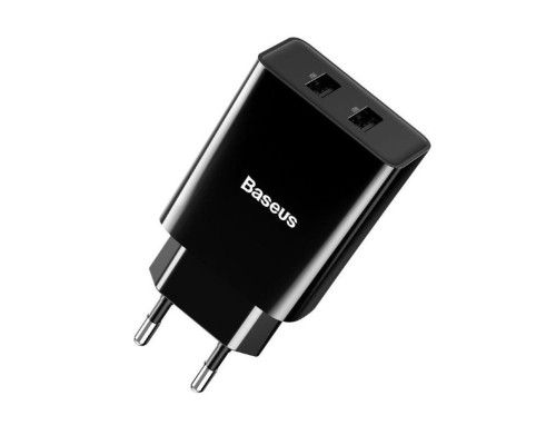 Мережевий зарядний пристрій Baseus Speed Mini Dual U Charger 10.5W Black