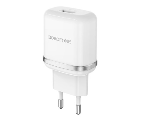 Мережевий зарядний пристрій BOROFONE BA36A High speed single port QC3.0 charger set 18W(Type-C) White