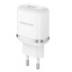 Мережевий зарядний пристрій BOROFONE BA36A High speed single port QC3.0 charger set 18W(Type-C) White