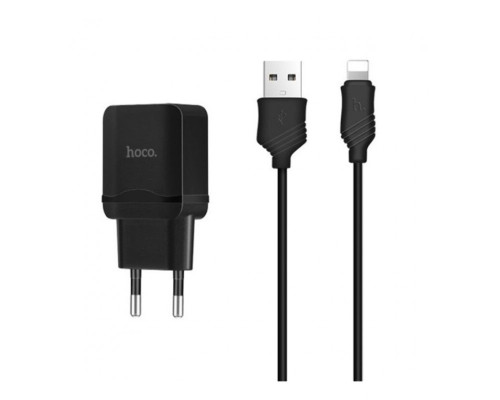 МЗП Hoco C22A 1 USB 2.4 A Lightning Black