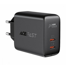 Мережевий зарядний пристрій ACEFAST A9 PD40W(USB-C+USB-C) dual port charger Black