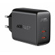 Мережевий зарядний пристрій ACEFAST A9 PD40W(USB-C+USB-C) dual port charger Black