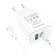 Мережевий зарядний пристрій BOROFONE BA67A PD20W+QC3.0 charger set(Type-C to Type-C) White