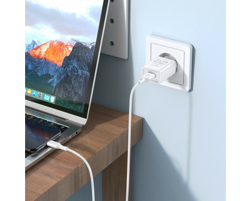 Мережевий зарядний пристрій BOROFONE BA68A Glacier single port charger White