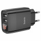 Мережевий зарядний пристрій HOCO C86A Illustrious dual port charger with digital display Black