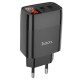 Мережевий зарядний пристрій HOCO C86A Illustrious dual port charger with digital display Black