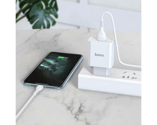 Мережевий зарядний пристрій HOCO C81A Asombroso single port charger White