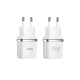 Мережевий зарядний пристрій HOCO C11 Smart single USB (Micro cable)charger set White