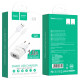 Мережевий зарядний пристрій HOCO C11 Smart single USB (Micro cable)charger set White