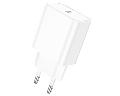 Мережевий зарядний пристрій BOROFONE BA71A Power single Port PD20W charger White