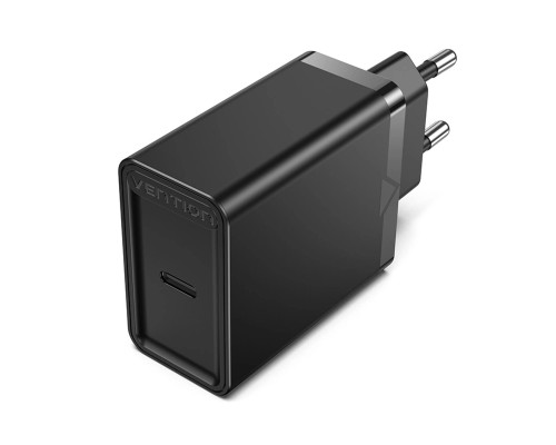 Зарядний пристрій Vention 1-port USB-C Wall Charger(20W) EU-Plug Black (FADB0-EU)