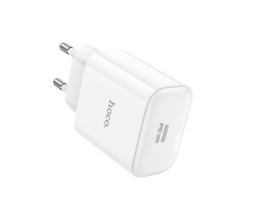 Мережевий зарядний пристрій HOCO C76A Pro Majestic single port PD30W charger White