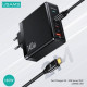 Мережевий зарядний пристрій Usams US-UM Fast Charger Kit-UM Series US-CC168 EU T52 140 W ACC GaN Fast Charger+US-SJ581 U82 Type-C To Type-C 240W PD3.