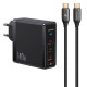 Мережевий зарядний пристрій Usams US-UM Fast Charger Kit-UM Series US-CC168 EU T52 140 W ACC GaN Fast Charger+US-SJ581 U82 Type-C To Type-C 240W PD3.