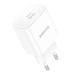 Мережевий зарядний пристрій BOROFONE BA81A single port PD20W charger(EU) White