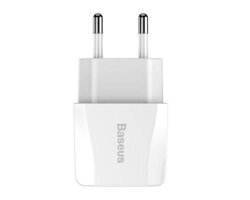 Мережевий зарядний пристрій Baseus USB Wall Charger Mini Dual-U White