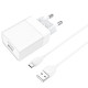 Мережевий зарядний пристрій BOROFONE BA47A Mighty speed single port QC3.0 3A + Micro-USB cable 18W White