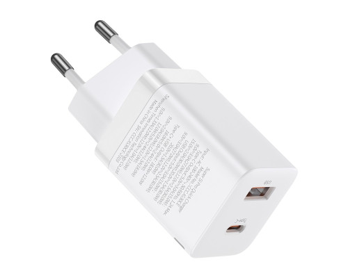 Мережевий зарядний пристрій Baseus Super Si Pro Quick Charger C+U 30W EU White