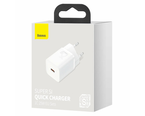 Мережевий зарядний пристрій Baseus Super Si Quick Charger 1C 25W EU White