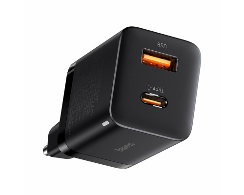 Мережевий зарядний пристрій Baseus Super Si Pro Quick Charger C+U 30W EU Black