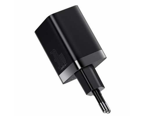 Мережевий зарядний пристрій Baseus Super Si Pro Quick Charger C+U 30W EU Black