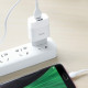 Мережевий зарядний пристрій HOCO C73A Glorious dual port charger set(Micro) White