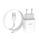 Мережевий зарядний пристрій HOCO C73A Glorious dual port charger set(Micro) White