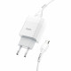 Мережевий зарядний пристрій HOCO C73A Glorious dual port charger set(Micro) White