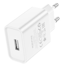 Мережевий зарядний пристрій BOROFONE BA74A Aspirer single port charger White