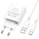 Мережевий зарядний пристрій BOROFONE BA74A Aspirer single port charger set(Type-C) White