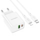 Мережевий зарядний пристрій BOROFONE BA69A Resource PD20W+QC3.0 charger set(C to iP) White